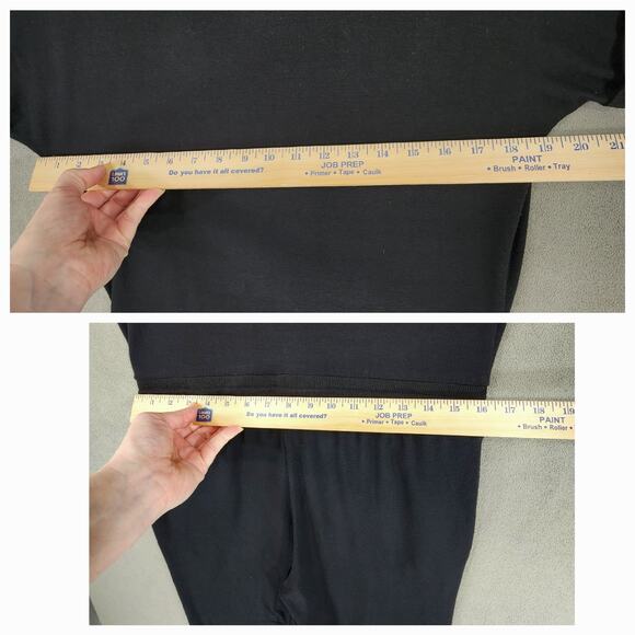 Z Supply The Wrap Front Jumpsuit S Women Black Jogger Jersey Knit Stretch Vneck - Picture 5 of 14